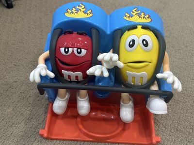 M&M roller coaster dispenser