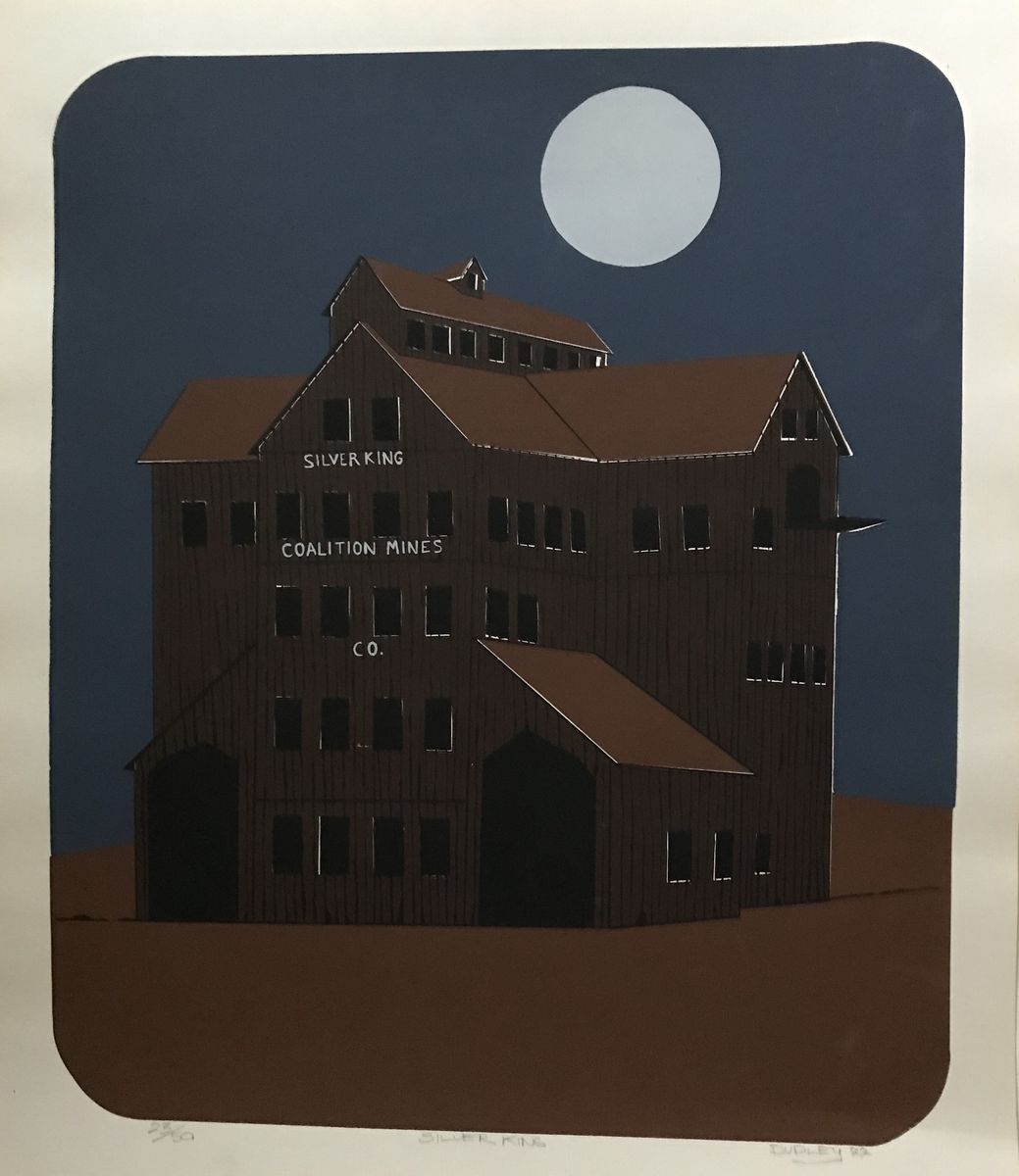 Silver King mine screen print