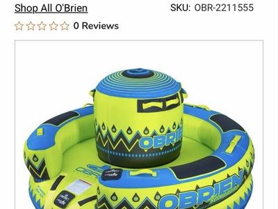 O'Brien Sombrero Rider Towable Tube 4 person- Yellow/Blue, Used/Excellent