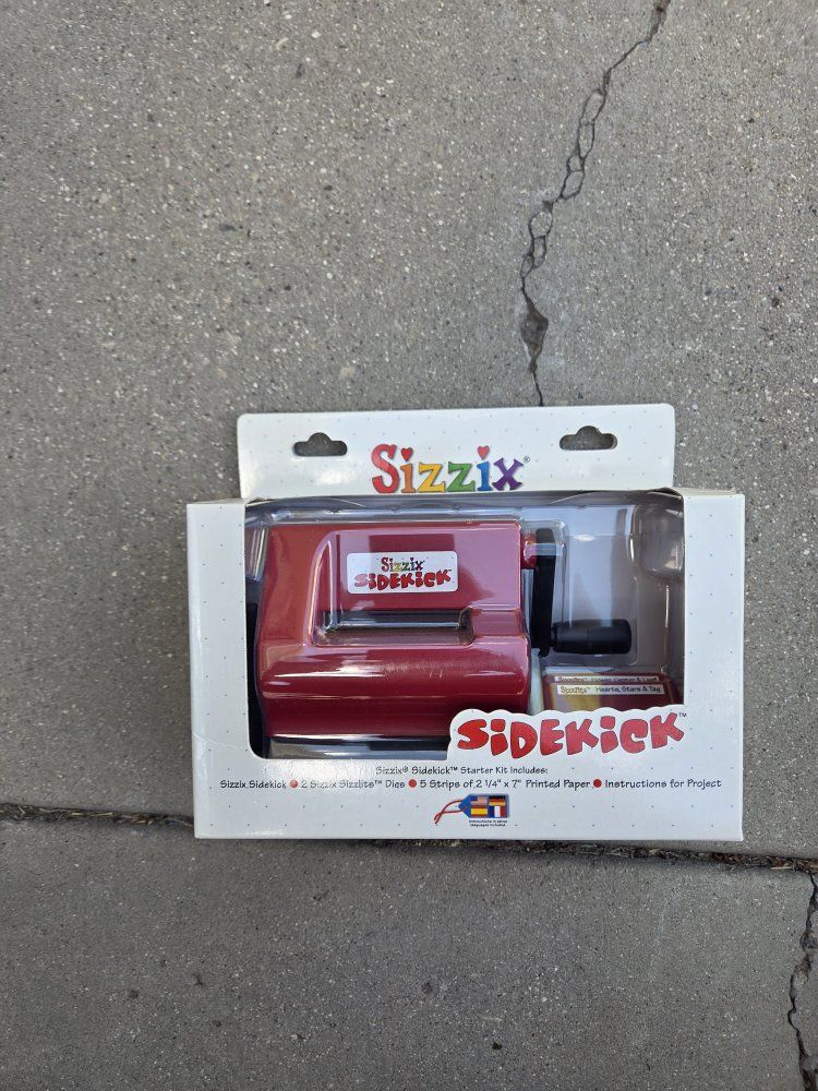 Sizzix Sidekick Starter Kit Red Die Cutting Machine with Dies & Paper Crafting
