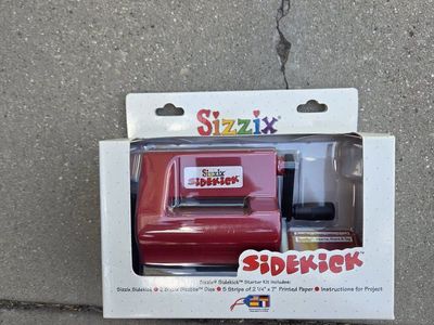Sizzix Sidekick Starter Kit Red Die Cutting Machine with Dies & Paper Crafting