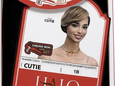 Halo Remi Quality 100% Human Hair Blend Wig - Style: Cutie - Color: 1B Off Black
