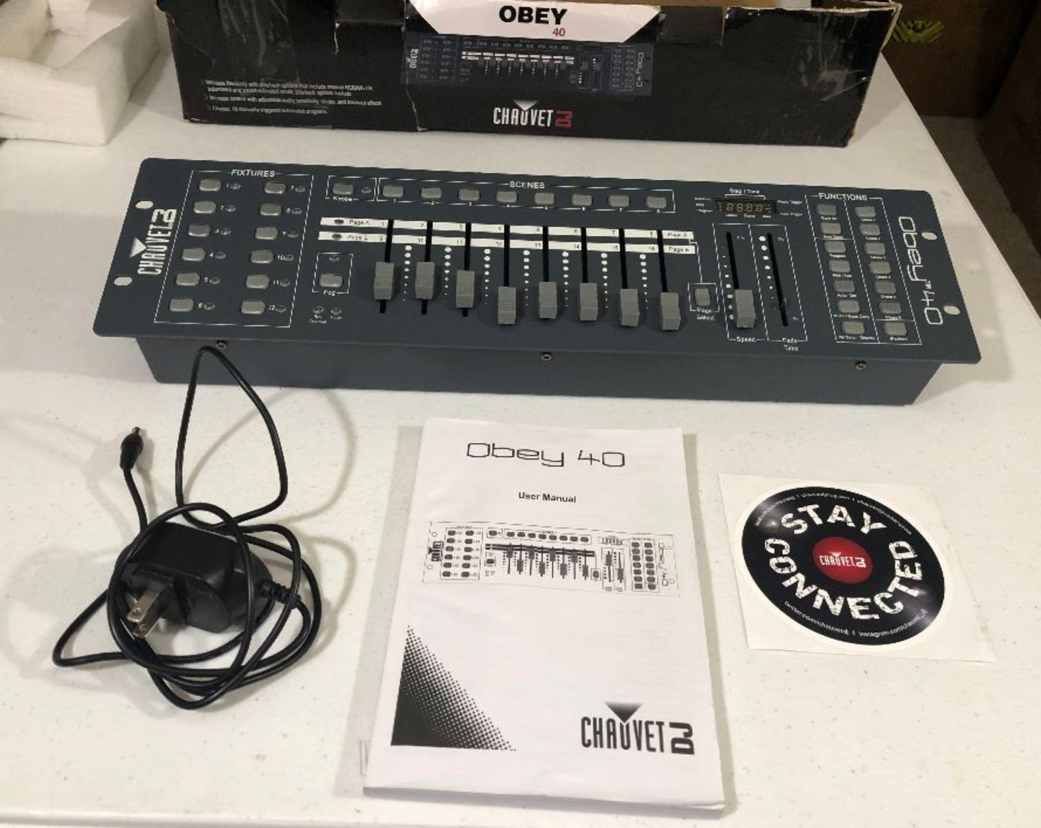 CHAUVET DJ Obey 40 Universal 192-Channel DMX Lighting Controller with Power Adapter