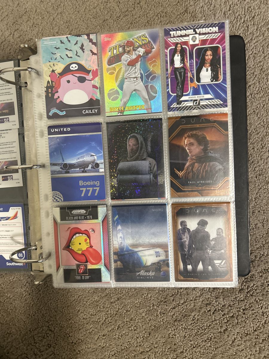 Big binder of trading cards