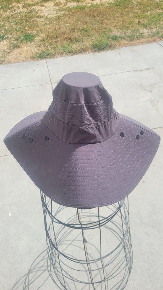 Wide Brim Sun Protection Hat with Neck Flap - Size L/XL