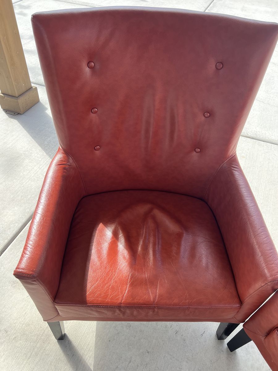 4 leather chairs