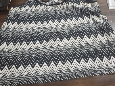 Old Navy Women's Black & White Chevron Cami Tank Top - Size Large, Cotton Modal Blend