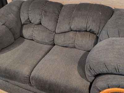 Cozy Blue Corduroy Loveseat - Perfect for Small Spaces - Good Condition
