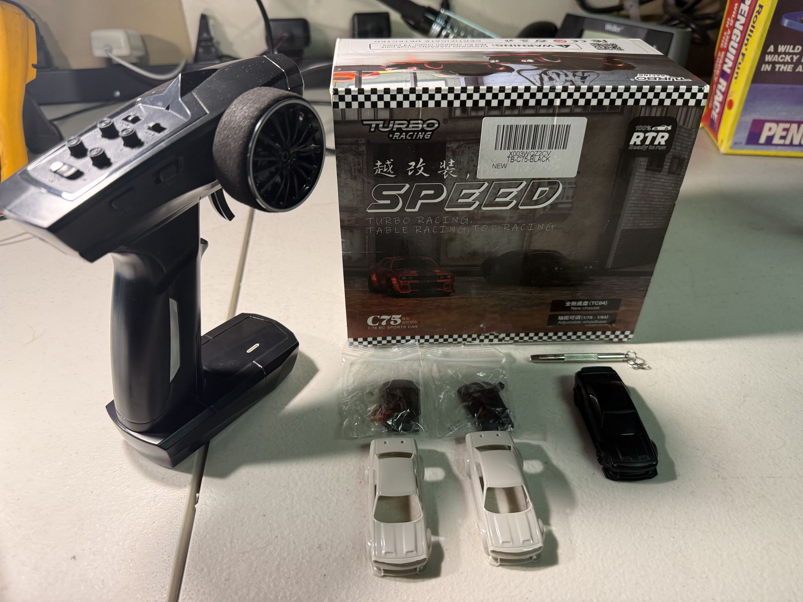 1:76 RC Sports Car C75 Turbo Table Racing RTR