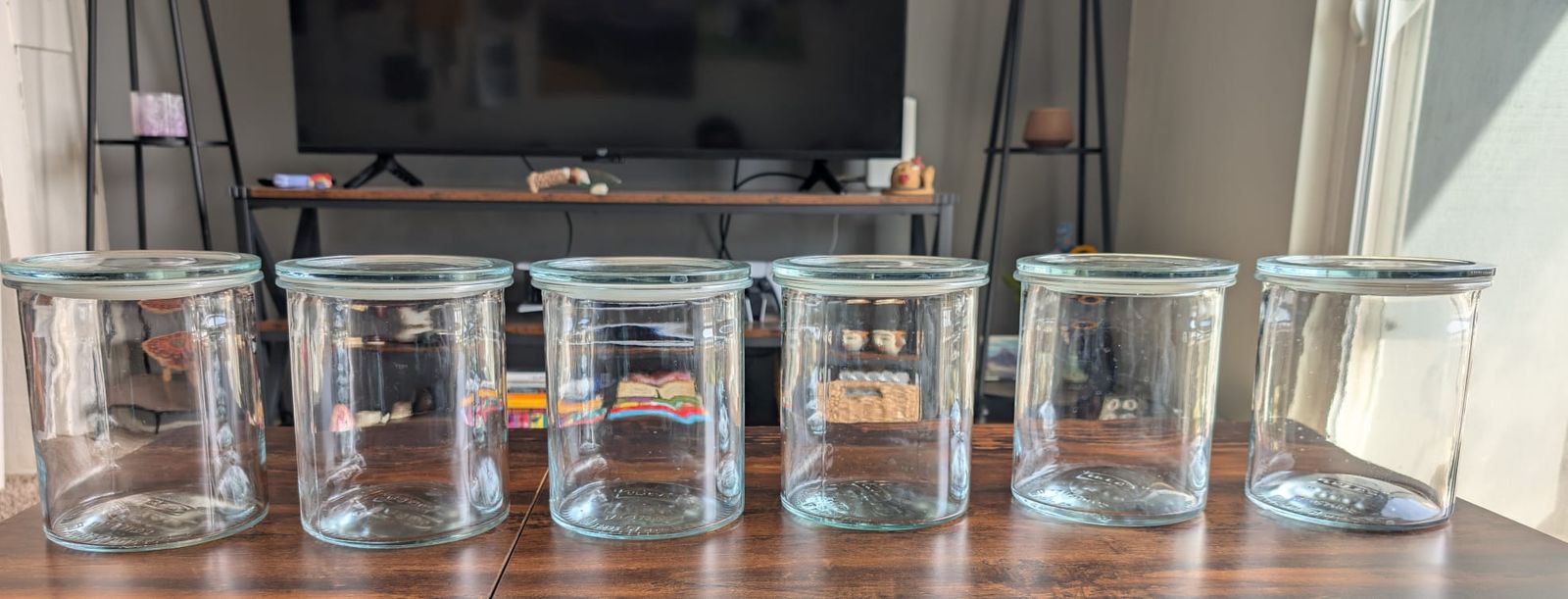 IKEA 365+ : Six 17 L/ 57 flOZ Jars + Lids ($6 per jar+lid)