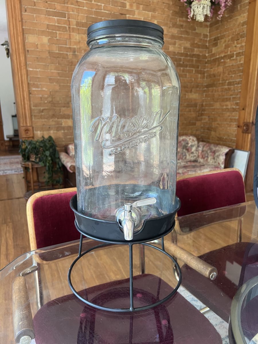 Large Glass Beverage Dispenser