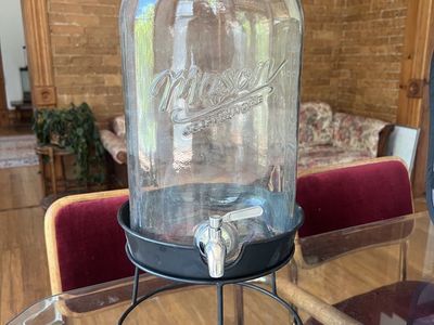 Large Glass Beverage Dispenser