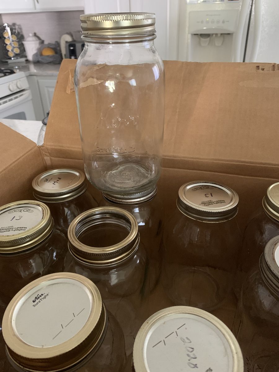 Kerr and Ball 1 Quart Glass Mason Canning Jars .