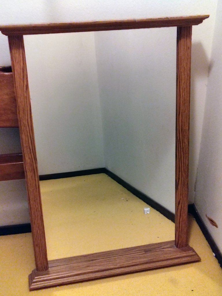 Wooden framed mirror