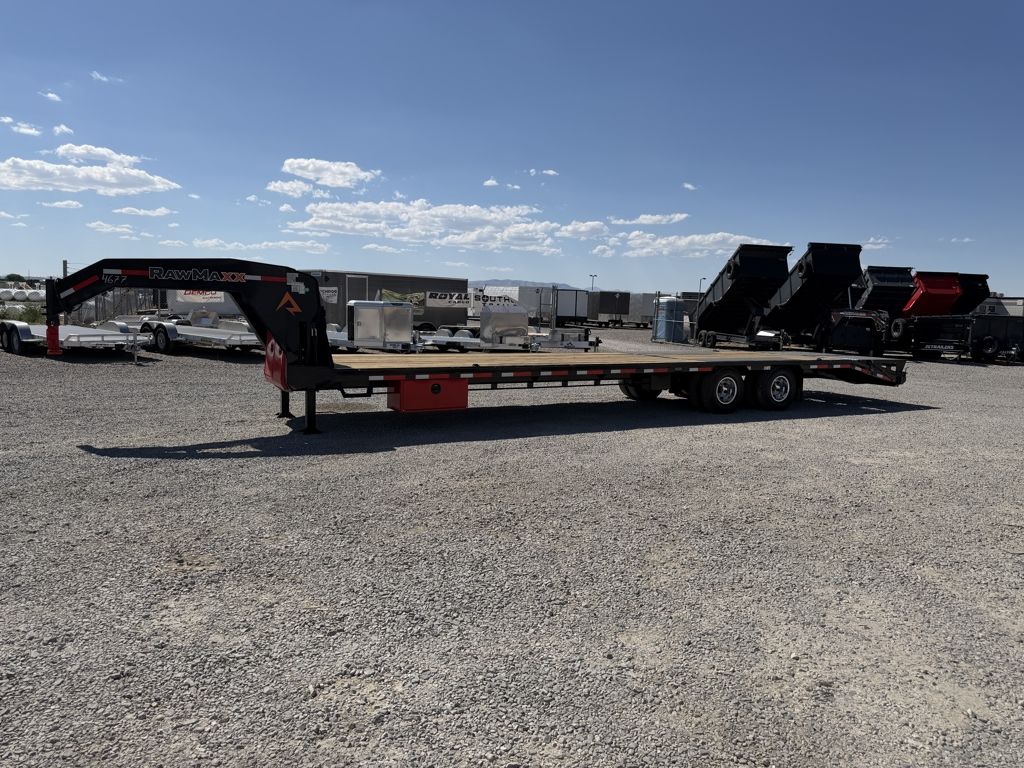 2026 RawMaxx 8.5x36 25.9k FDX Tandem Dual Gooseneck Equipment Flatbed Trailer