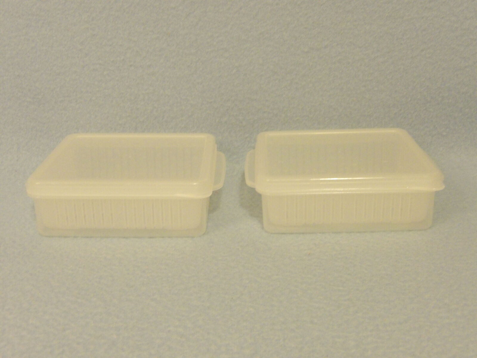 Lot of 2 Fruit Berry Strainers/Colanders & Storage Containers with Lids