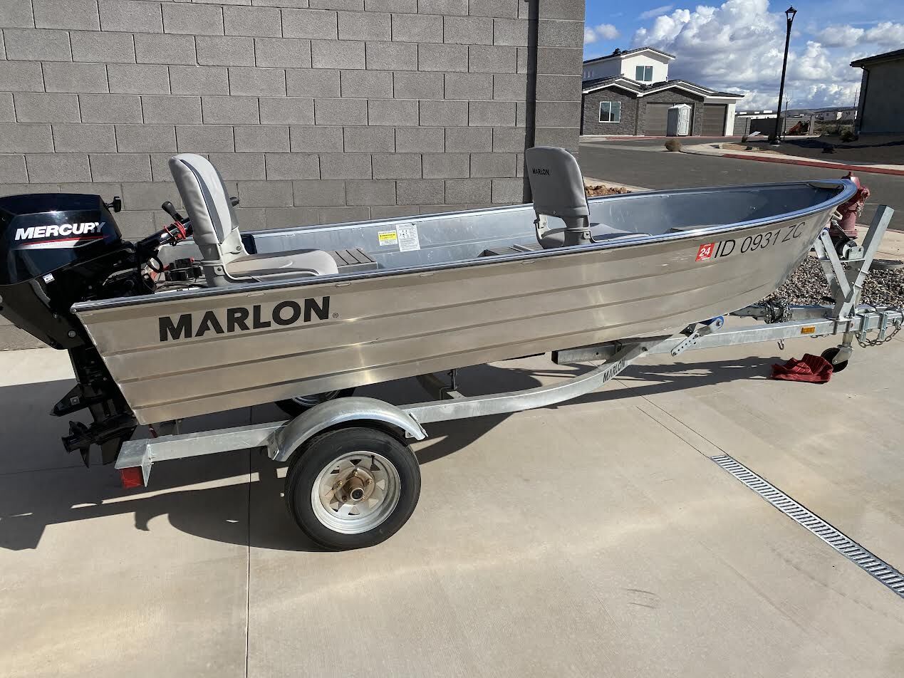 2022 Marlon SW-12 Boat + Trailer + Mercury 15 HP Motor Package