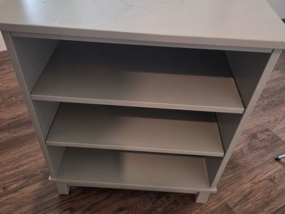 $5 small gray shelf as is scratches