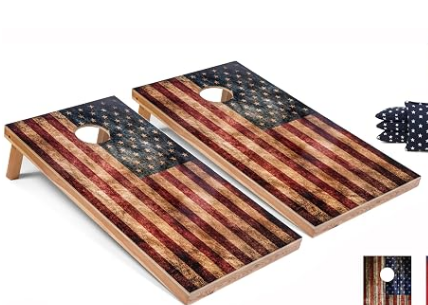 American Flag Tailgating Pros Regulation Cornhole Game