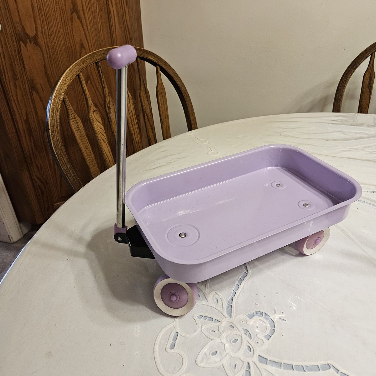 Purple toy wagon
