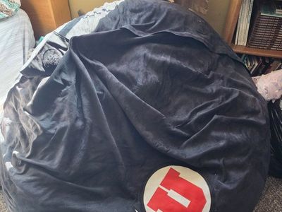 University of Utah Utes Black Bean Bag Chair - Large Comfortable Seating for Fan Cave/Dorm