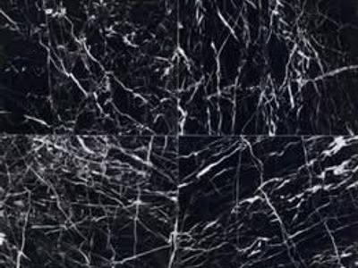 12 in x 12 in Marble Floor/Wall Tile Black/White 75 pieces