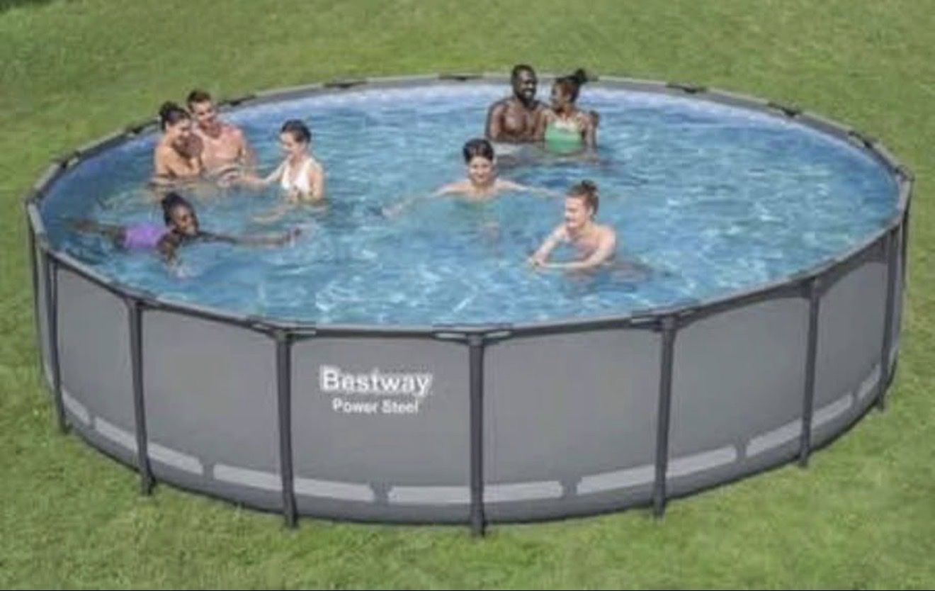 Best way steel pro max 18’ X 48” round pool, new