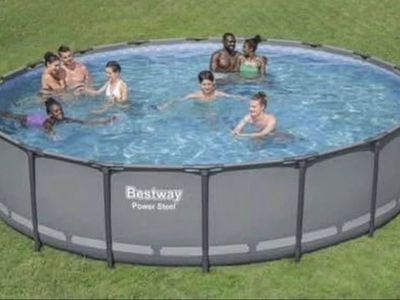 Best way steel pro max 18’ X 48” round pool, new
