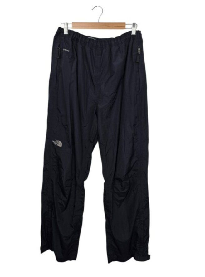 The North Face HyVent Waterproof Rain Pants Men XL Black Mesh Lined Hiking