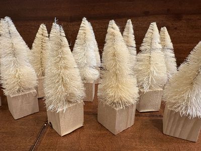 19 New Natural Sisal Bristle Bottle Brush Trees