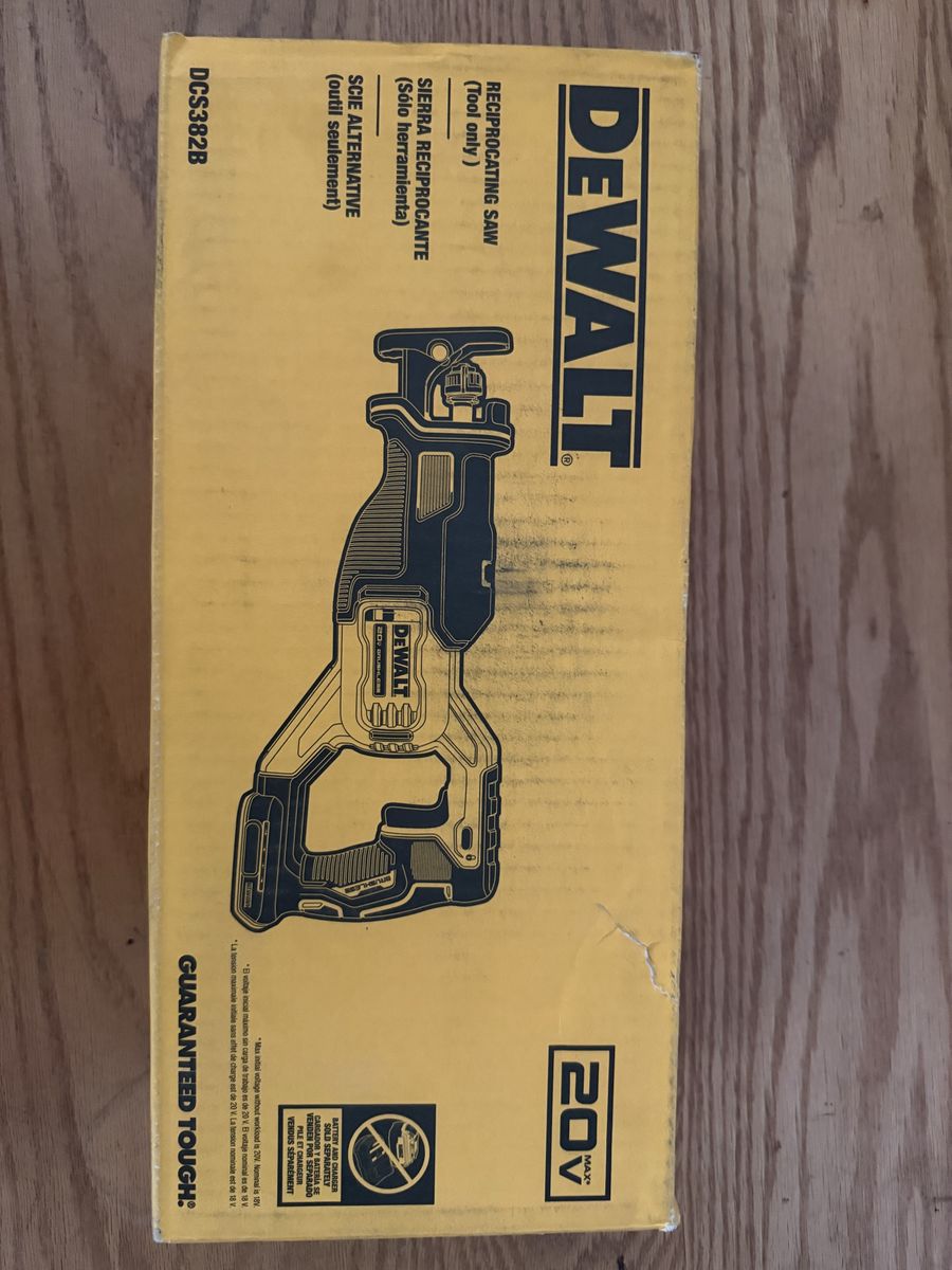 DEWALT DCS382B 20V MAX XR Cordless Brushless Reciprocating Saw - Tool Only, Keyless Blade Clamp