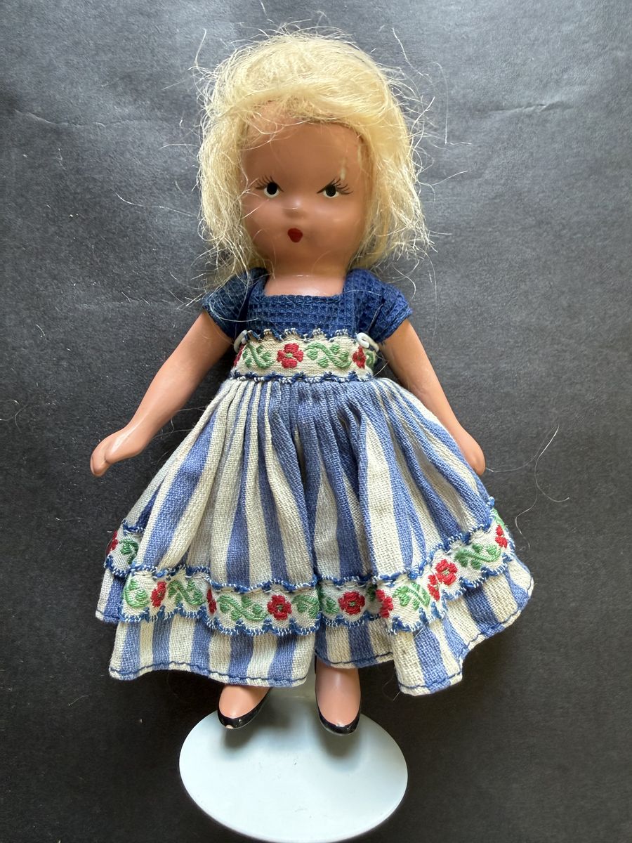 Vintage Nancy Ann Storybook Doll #122 Alice  As-Is TLC Project