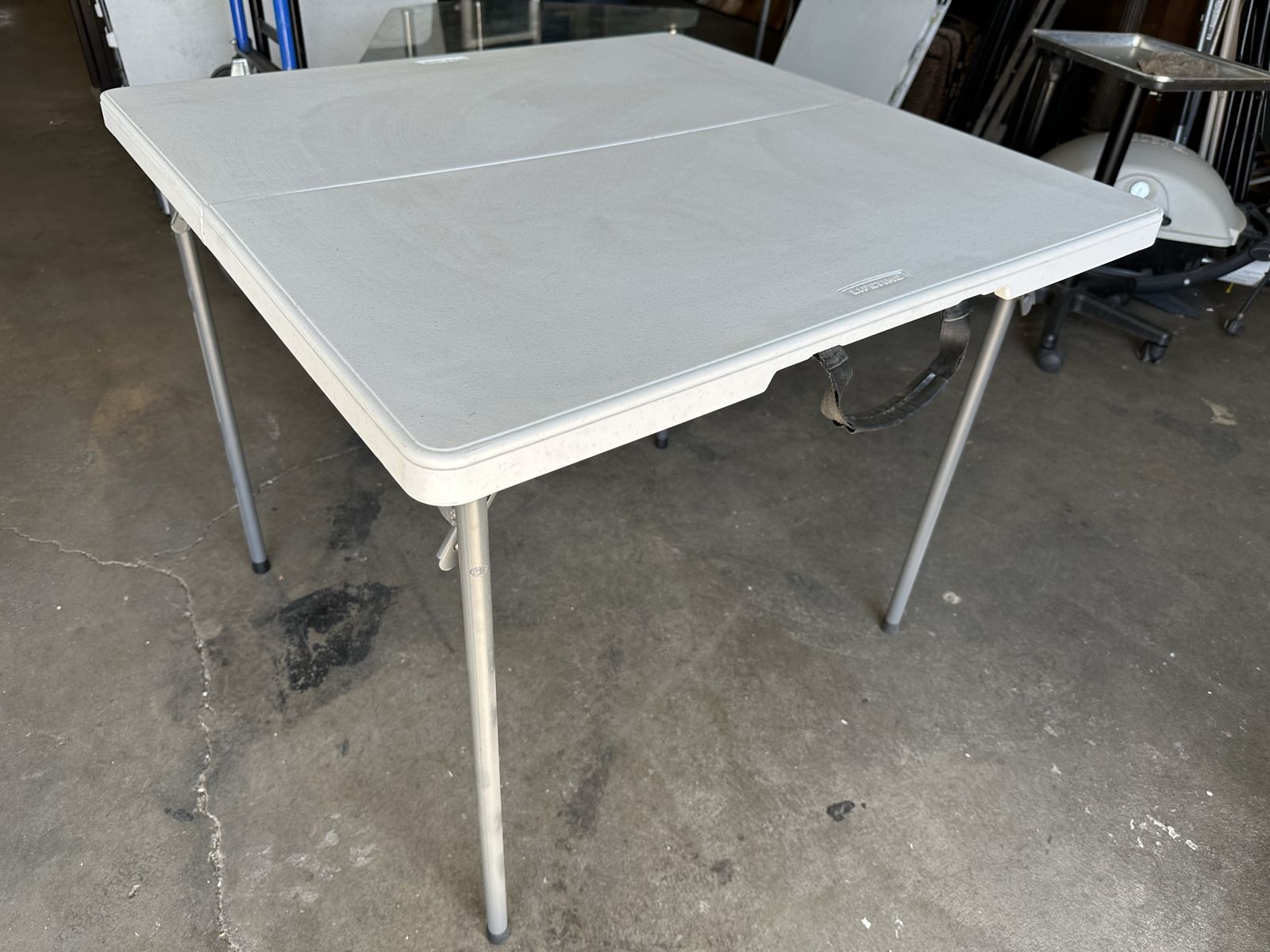 Lifetime 34 inch Square Fold-In-Half Table, Indoor/Outdoor