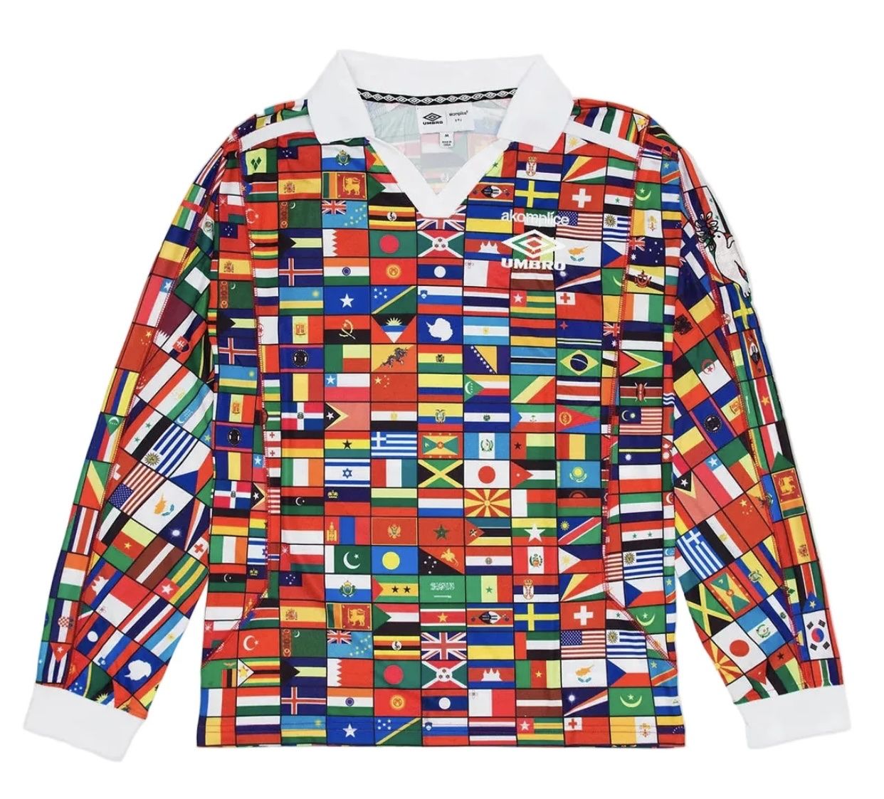 Umbro x Akomplice Flags Long Sleeve Soccer Jersey Size Large NWT