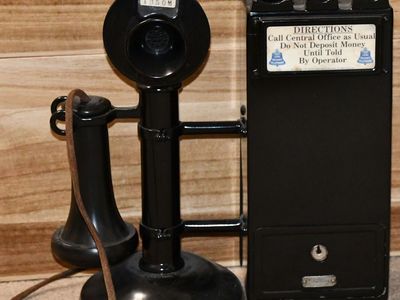 Antique Candlestick Payphone by Gray