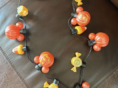 Retired Disneyland Halloween candy mickey head necklace 2020 doesn’t light up