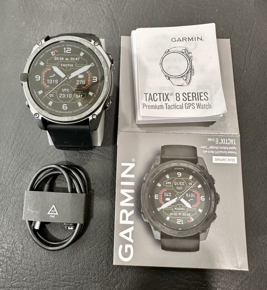 Garmin tactix® 8, 51mm, Solar Charged Display, Premium Tactical GPS Smartwatch