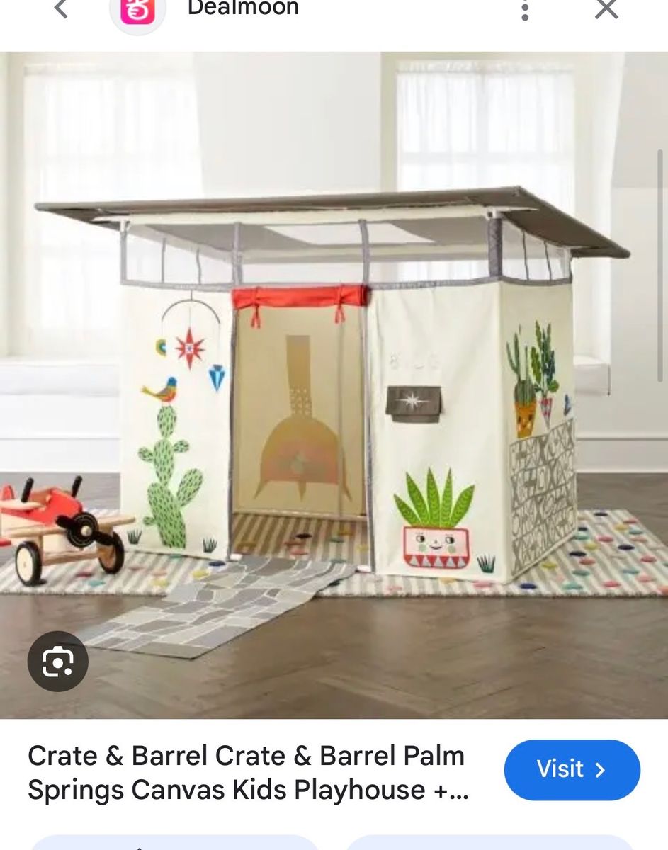 Crate & Kids Crate and Barrel Palm Springs Canvas Playhouse