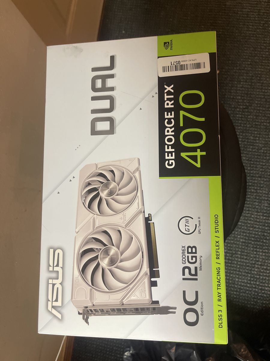 ASUS Duel RTX 4070 OC 12Gb White Brand new/open
