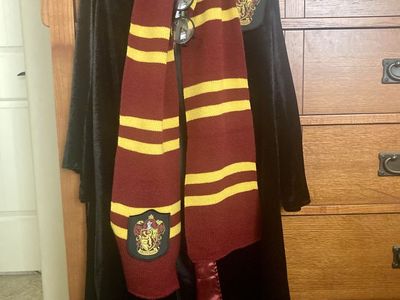 Harry Potter Gryffindor Costume Set with Robe, Scarf, and Glasses