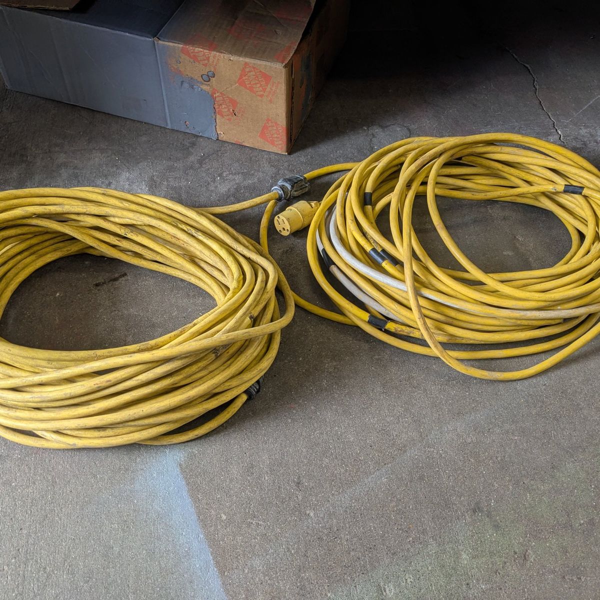 2x 100ft 12 awg 12/3 extension cord 100' gauge