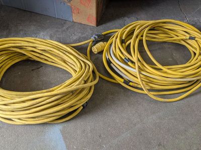 2x 100ft 12 awg 12/3 extension cord 100' gauge