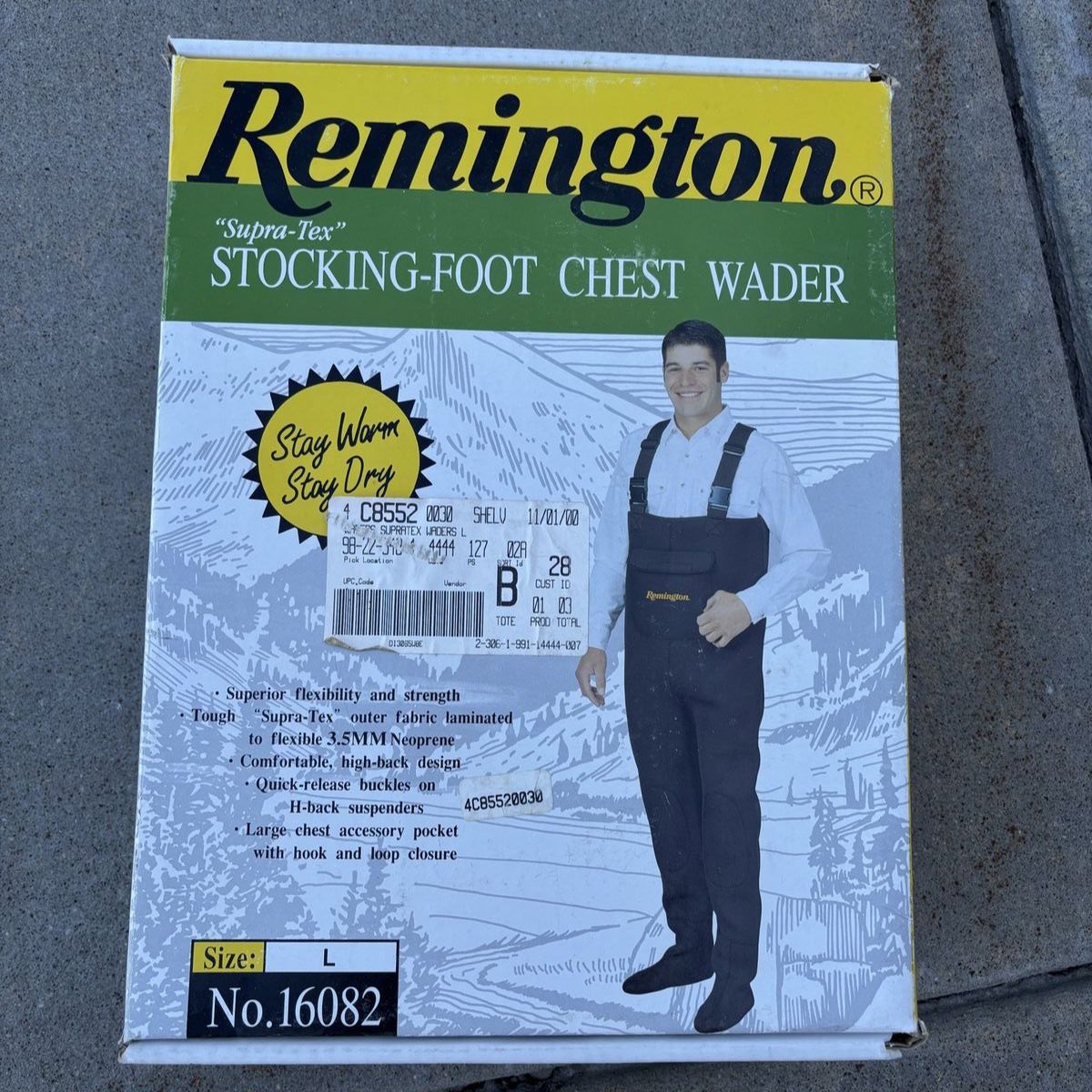 Remington Supra-Tex Stocking-Foot Chest Wader Size L