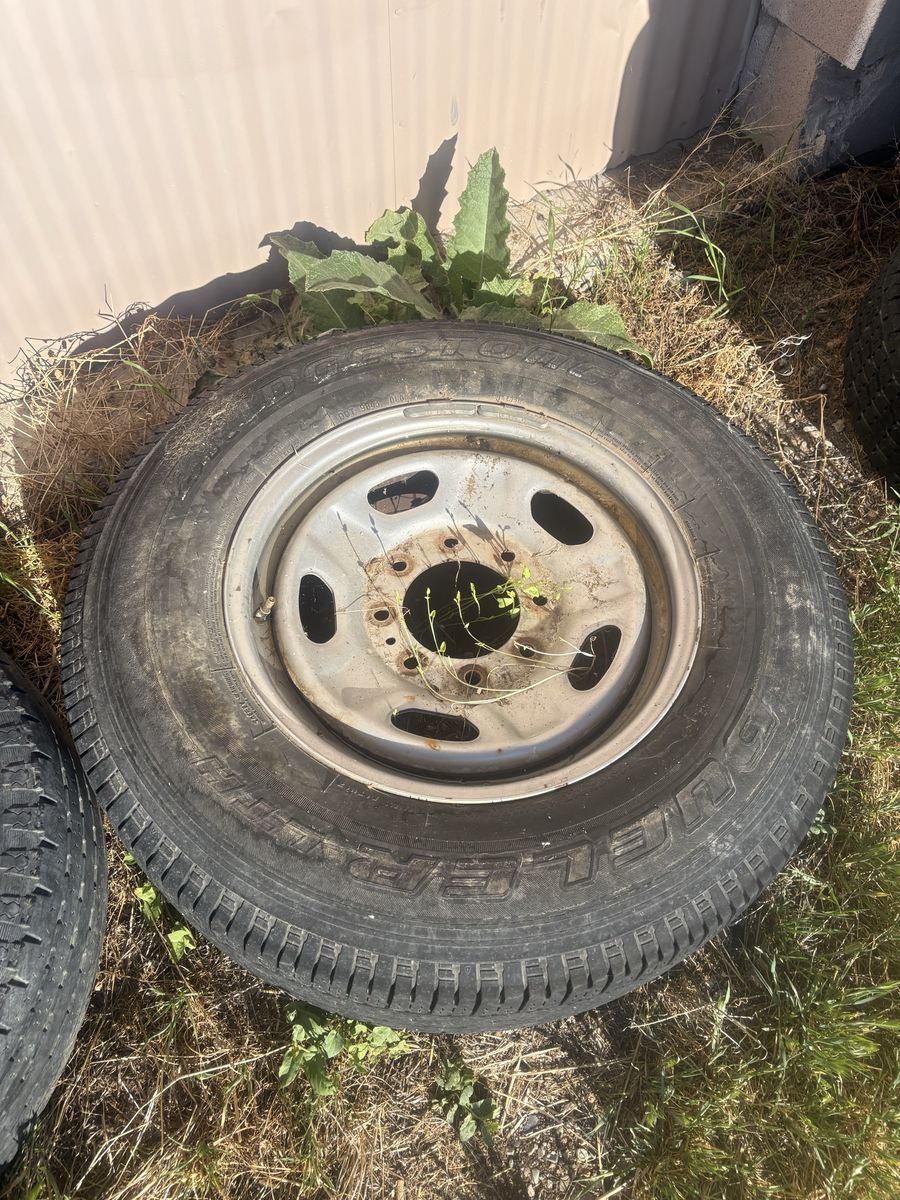 Ford 245/75R17 Tire on Steel Wheel - Good Tread
