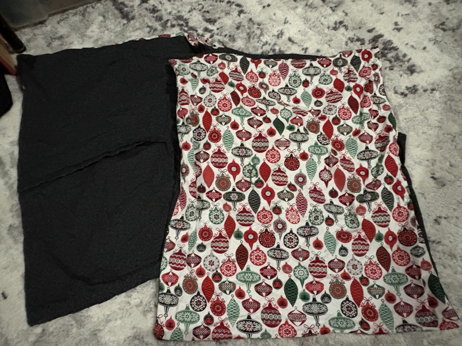 Christmas Ornament Print envelope pillow cases for 18” pillows
