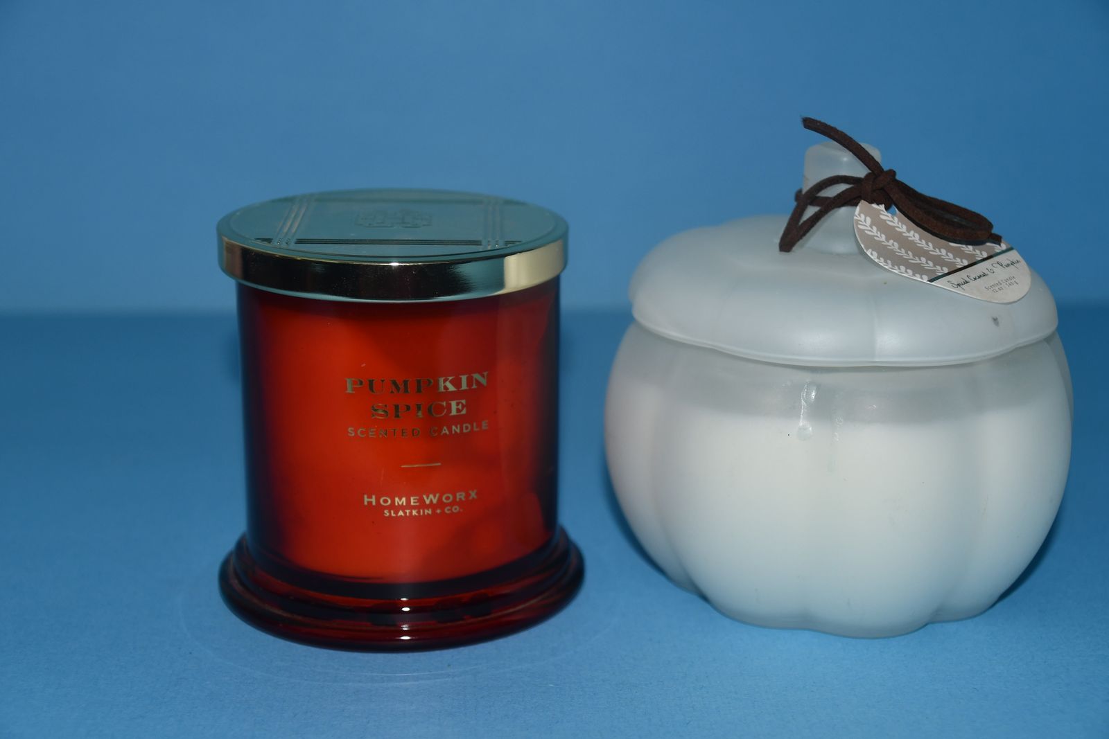 2 FALL CANDLES ~ PUMPKIN SPICE ~ SPICED COCONUT & PUMPKIN ~ 8 oz & 12 oz ~ BOTH for $5