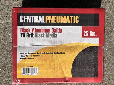 Blast Media: 70 grit Black Aluminum Oxide