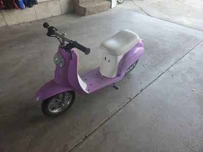 Moped Razor Pocket Mod Electric Scooter - Purple/White