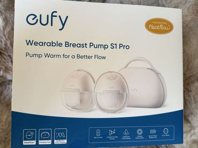 Eufy Wearable Breast Pump S1 Pro with HeatFlow - New in Box for Optimal Milk Flow