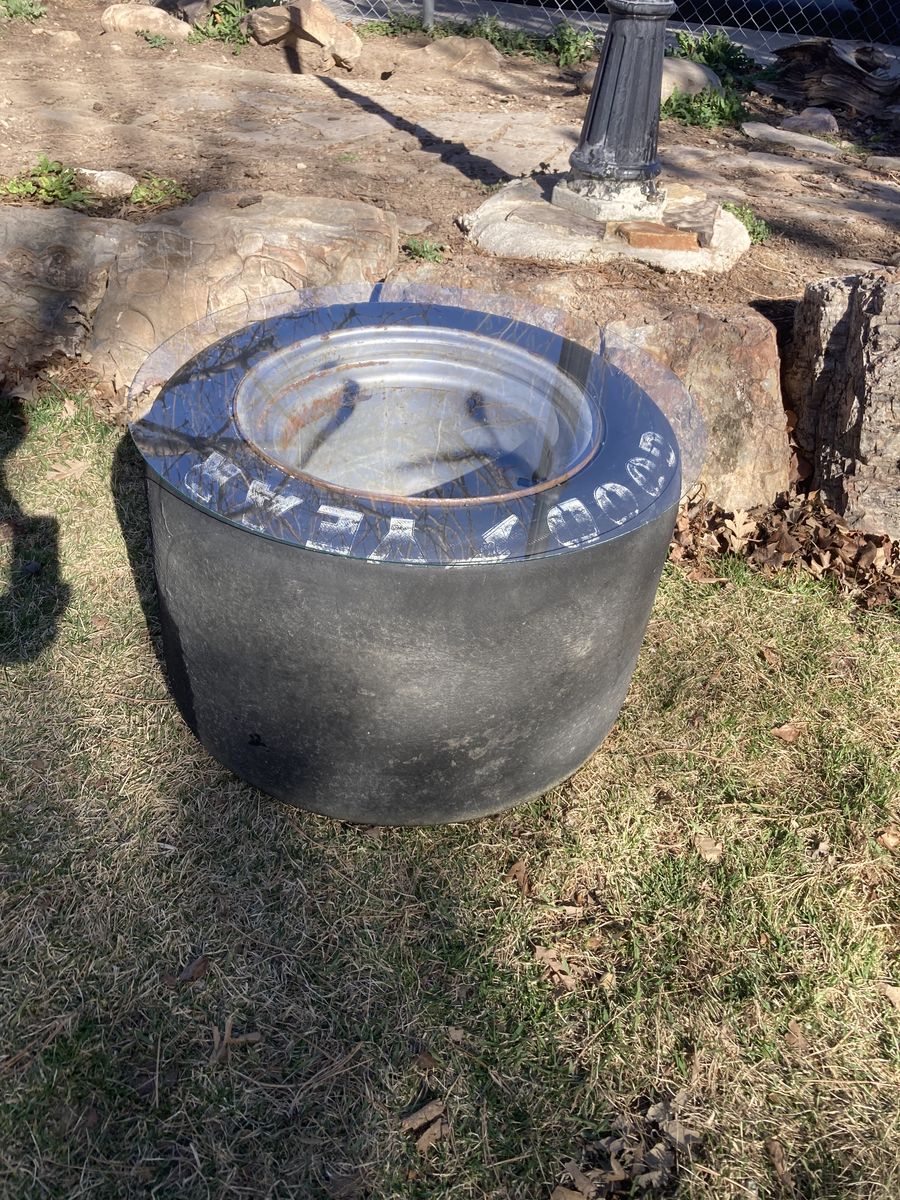 Man, Cave End Table, Race, Car, Tire And Rim